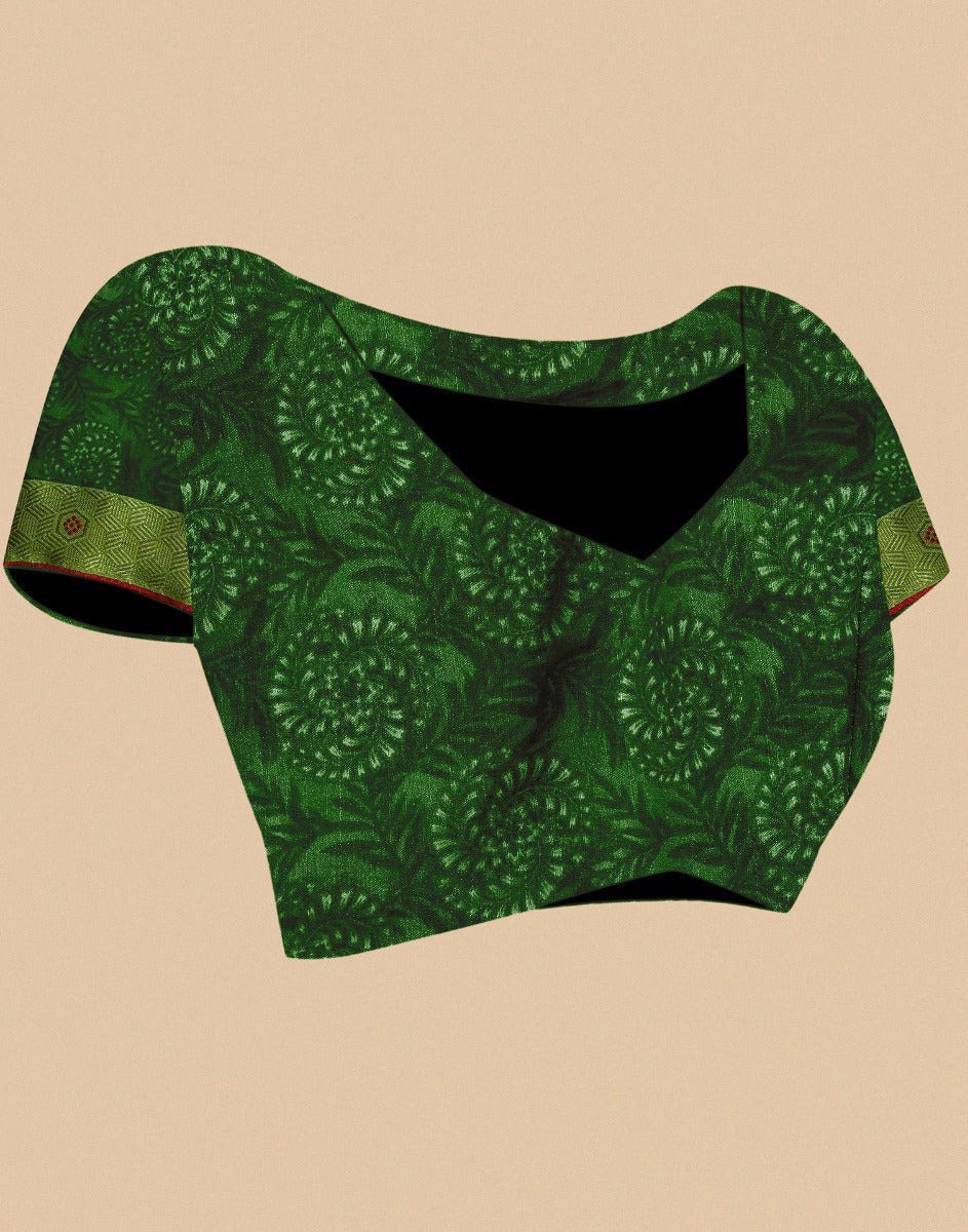 Light Green Chiffon Embroidery Saree | Leemboodi