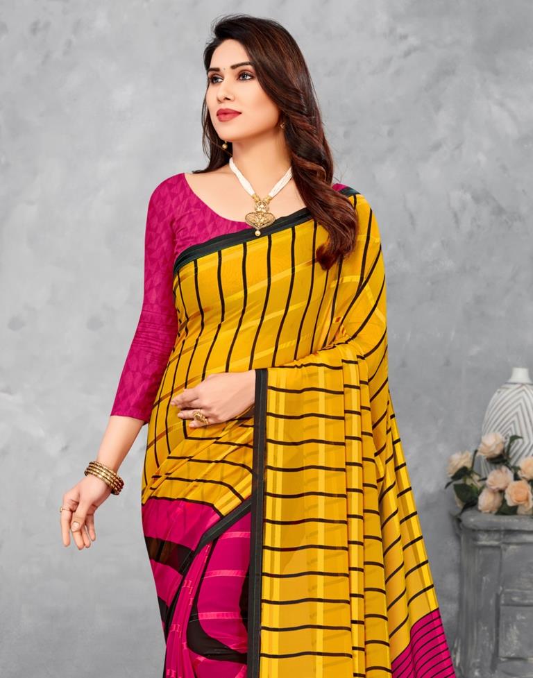 Aggregate more than 212 georgette saree yellow