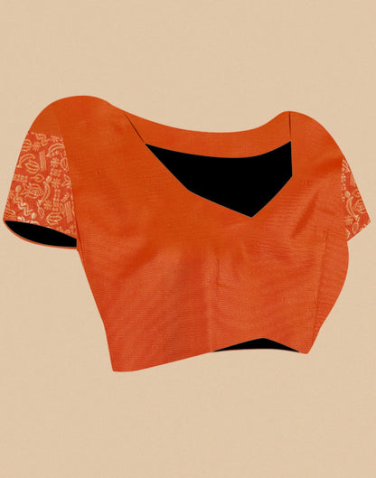 Orange Silk Saree | Leemboodi