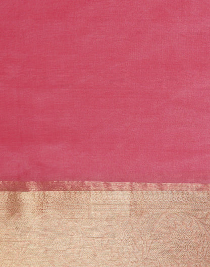 Light Pink Organza Saree | Leemboodi