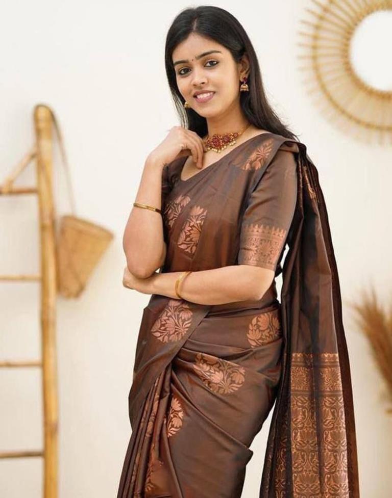 Party Wear, Traditional Beige and Brown color Art Silk, Silk fabric Saree :  1922995