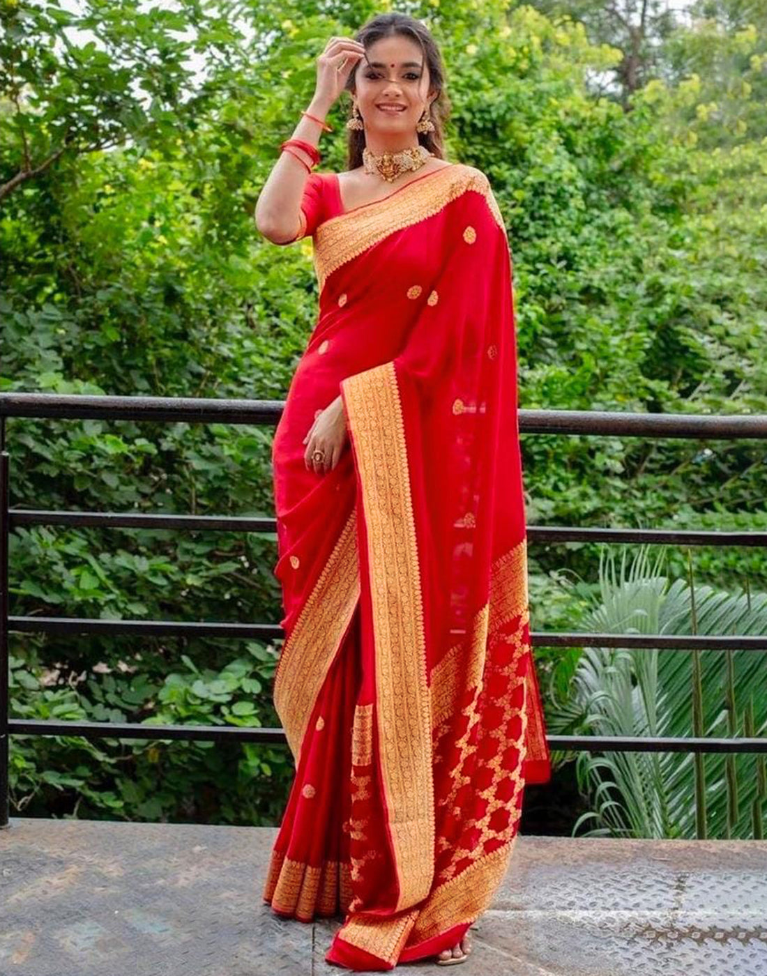 Red Silk Saree | Leemboodi
