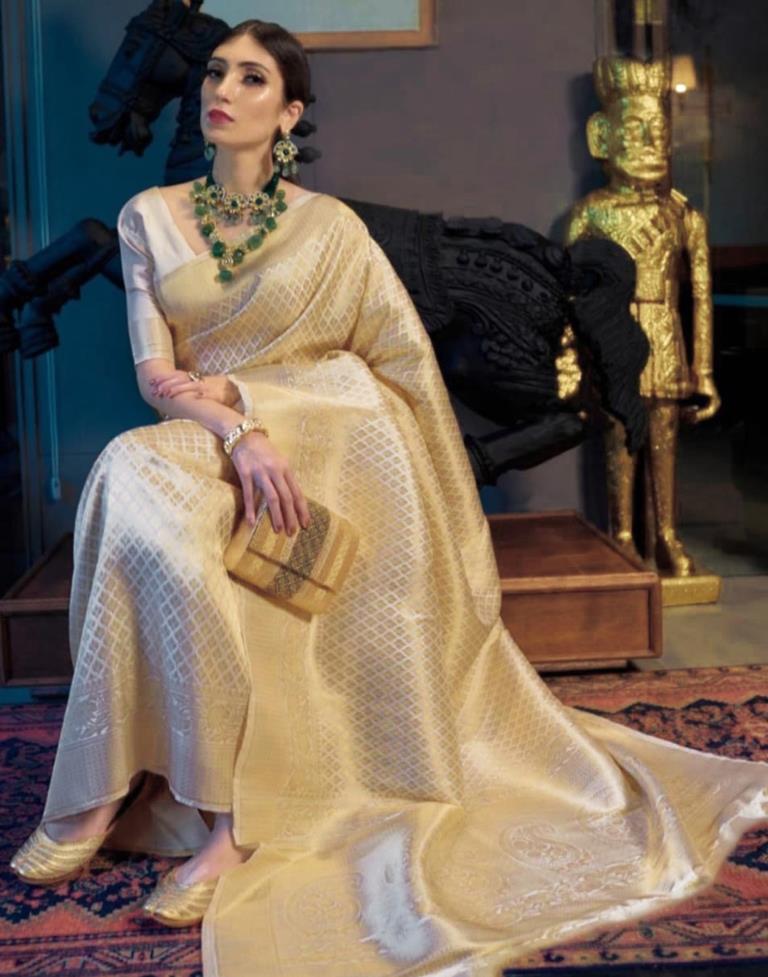 Off white shop golden saree