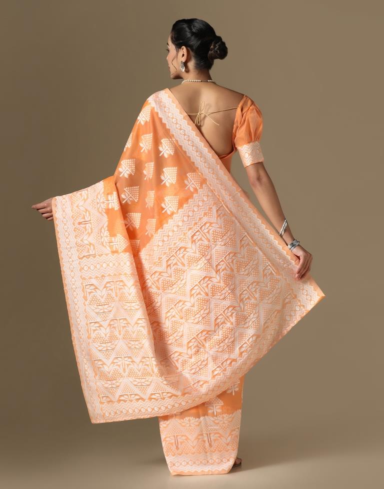 Orange Banarasi Saree | Leemboodi