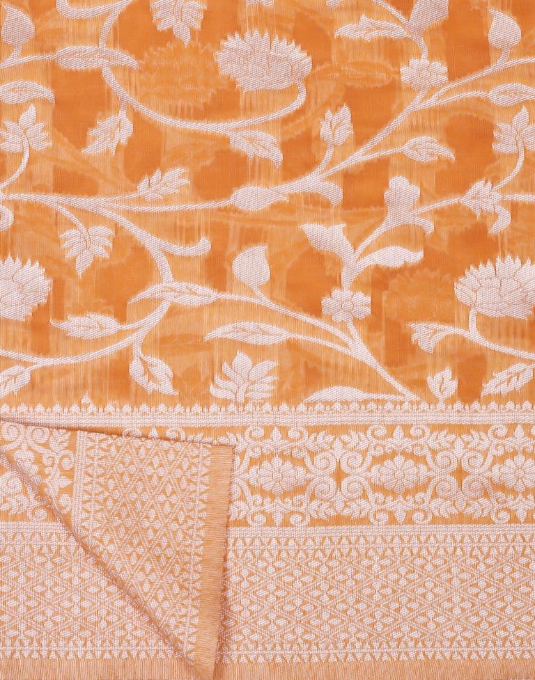 Orange Cotton Saree | Leemboodi