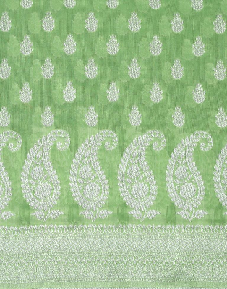 Light Green Cotton Saree | Leemboodi