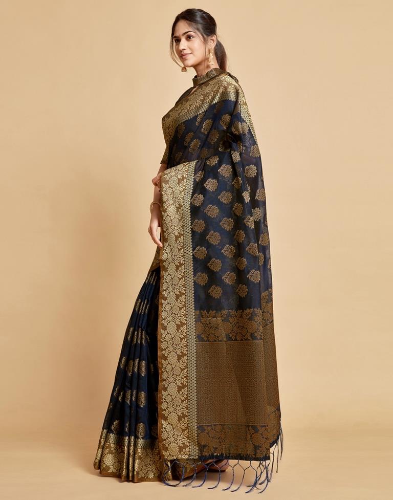 Blue Cotton Saree | Leemboodi