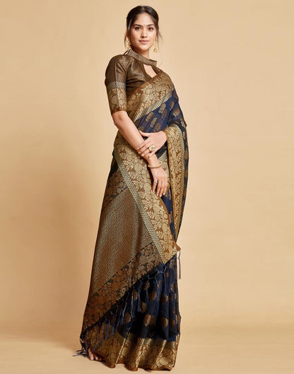 Blue Cotton Saree | Leemboodi