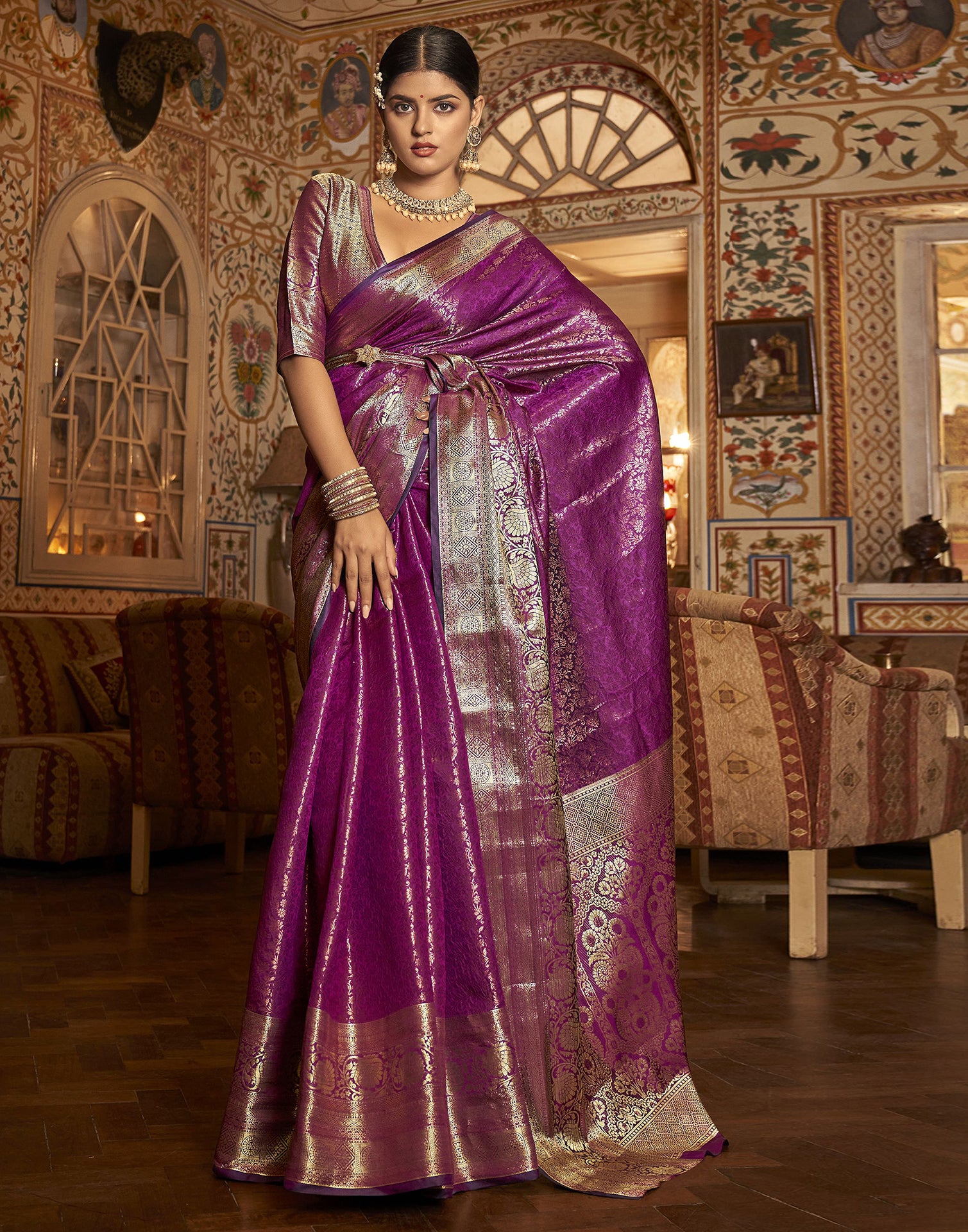Yellow & Magenta Pink Soft Silk Saree With Printed at Rs 2769.00 | Soft Silk  Saree | ID: 2851280593288