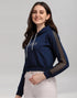 Navy Blue Coloured Cotton Fleece Blend Plain Hoodie | Leemboodi