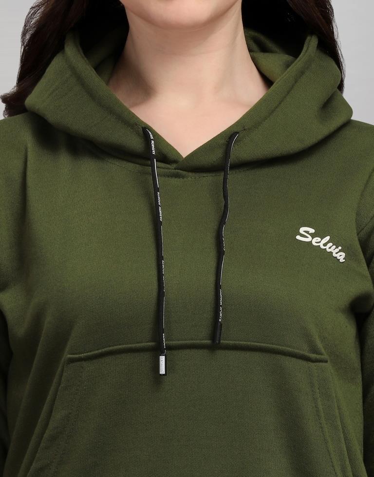 Dark olive green hoodie best sale