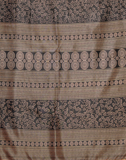 Black Silk Printed Saree | Leemboodi