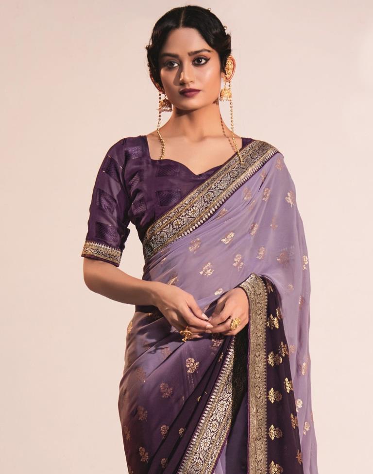 Wine Georgette Saree | Leemboodi