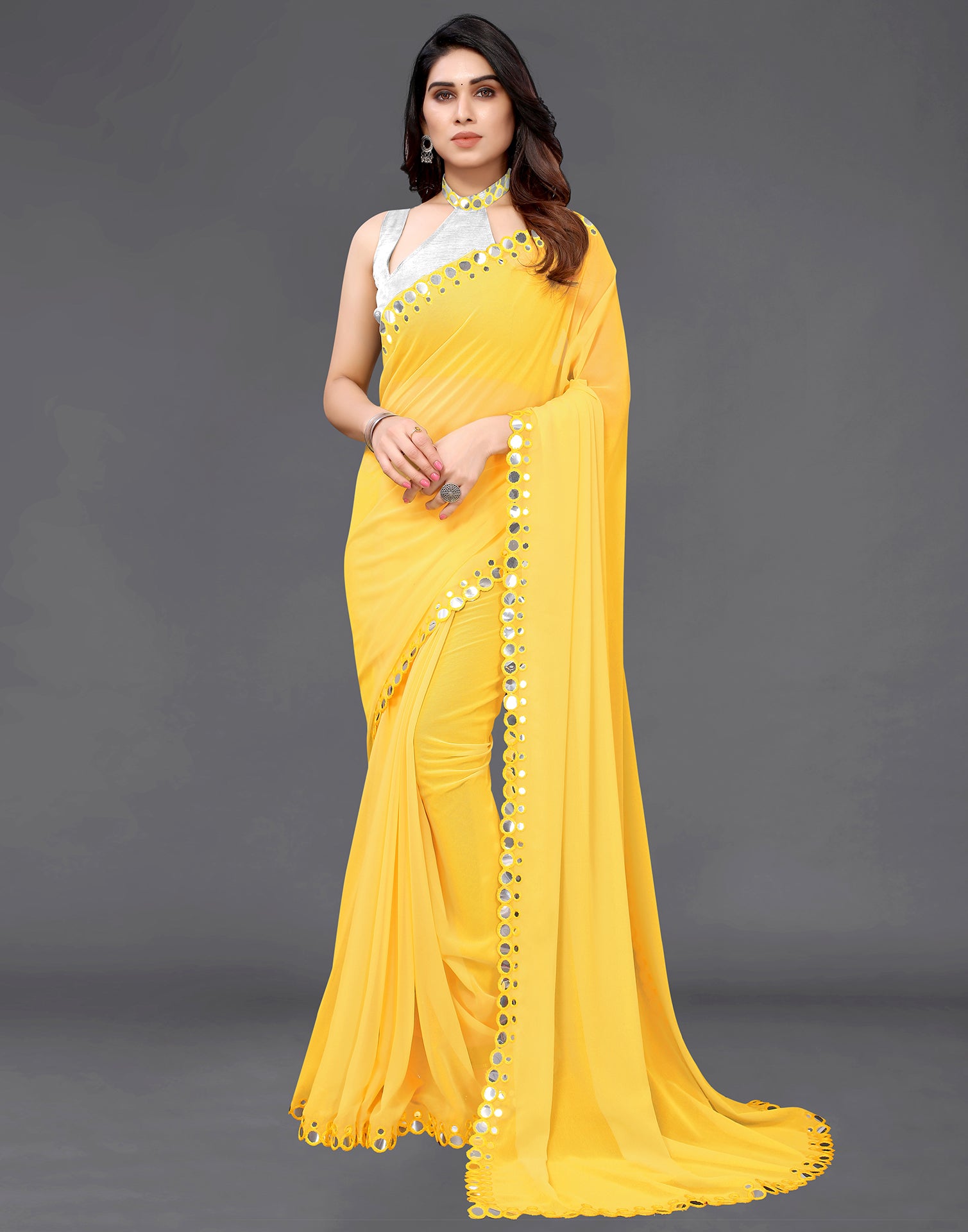 ATTRACTIVE BANARASI SOFT SILK ZARI WEAVING WORK SAREE WITH UNSTITCHED  BLOUSE YELLOW – TextileGarment.Store