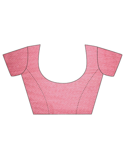 Light Pink Chiffon Geometric Printed Saree | Leemboodi