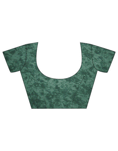 Dark Green Silk Printed Saree | Leemboodi