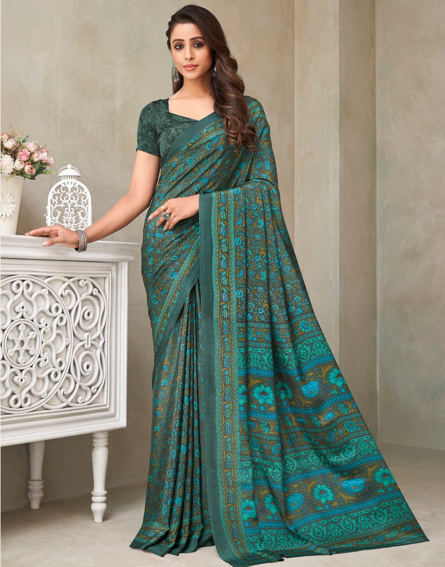 seymore Print Gorgeous Green Printed Casual Saree - (Chandni14-3723) in  Aurangabad-Maharashtra at best price by Raj Cloth Stores - Justdial