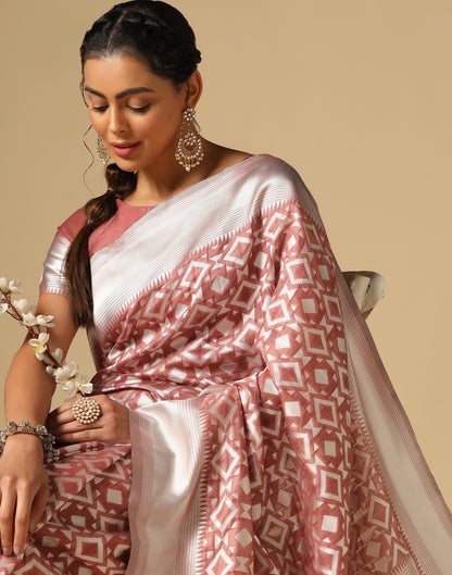 Light Brown Banarasi Cotton Saree | Leemboodi