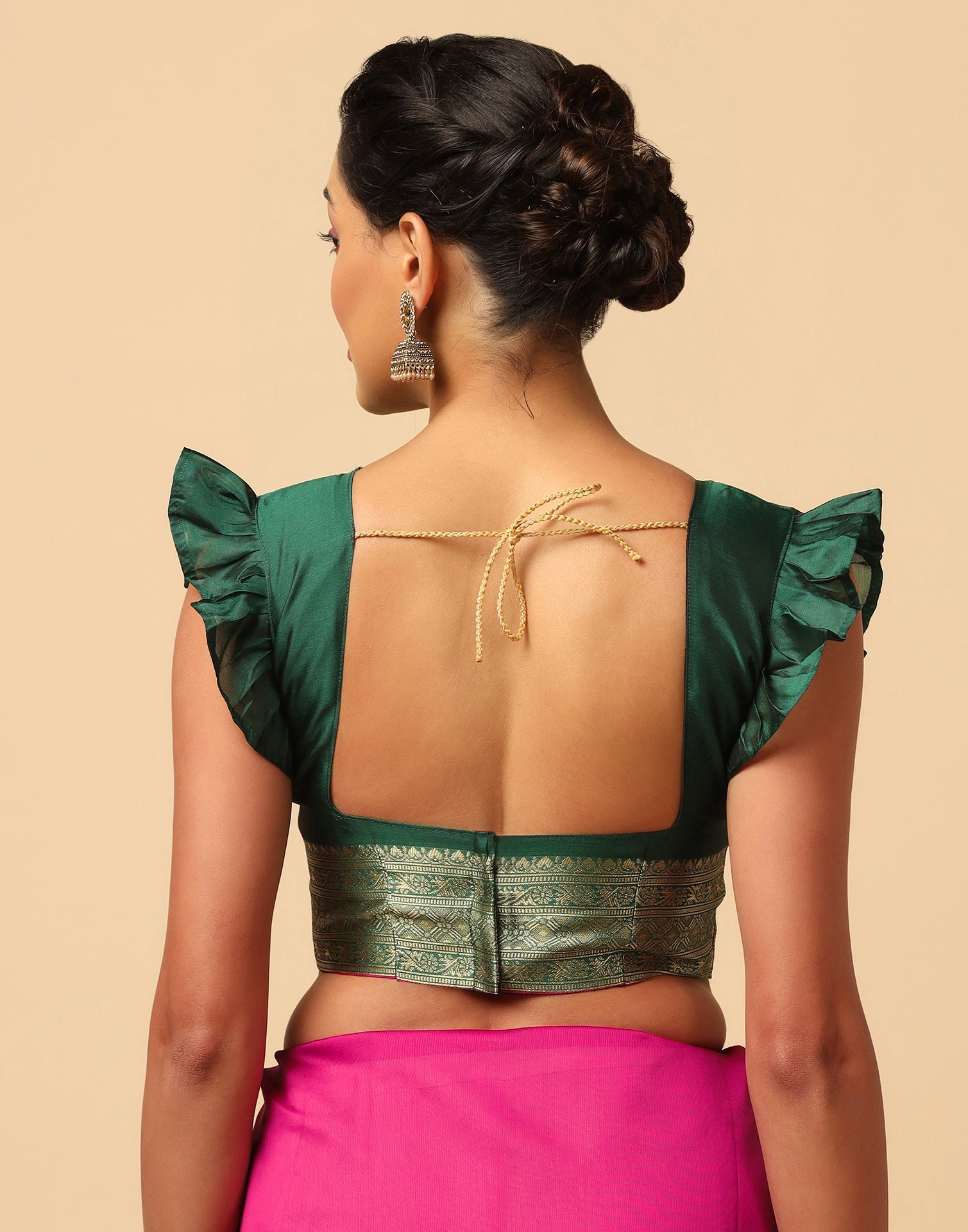 Rani Pink Silk Jacquard Saree | Leemboodi