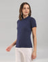 Navy Blue Coloured Lycra Knitted Top | Leemboodi