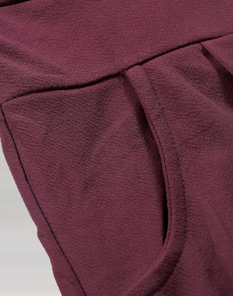 Brown Coloured Lycra Plain Jumpsuit | Leemboodi