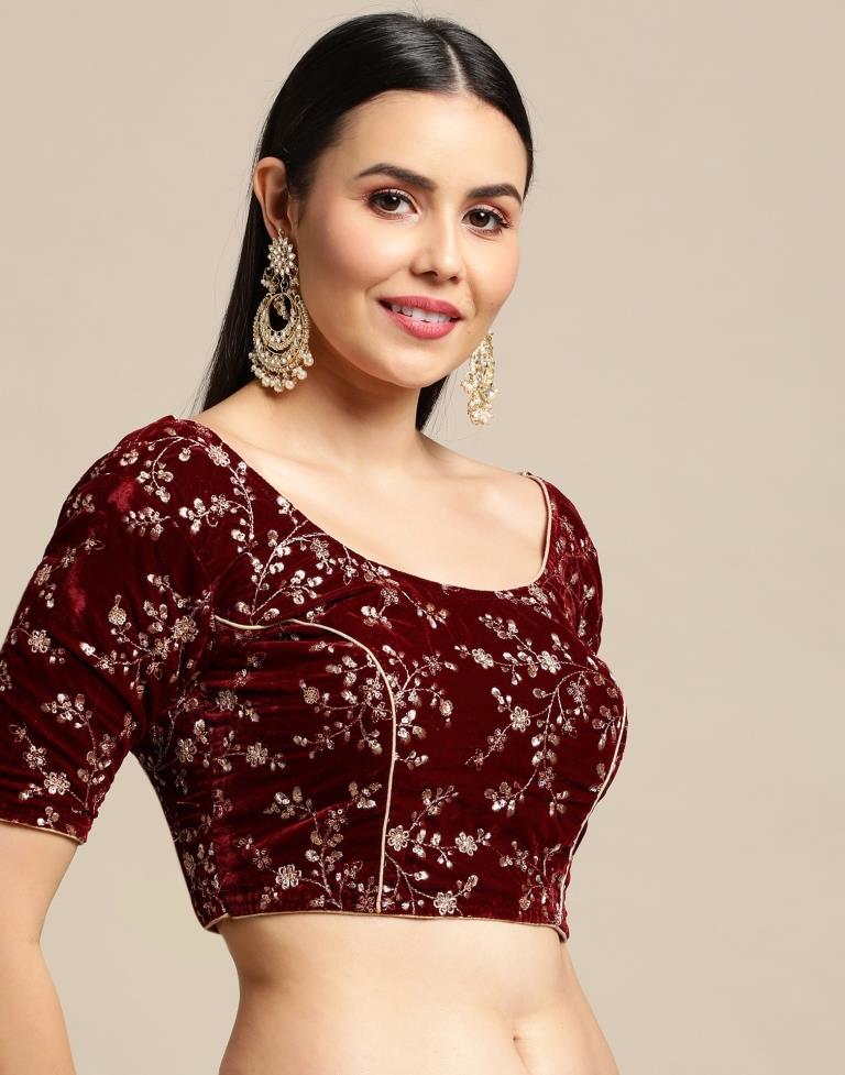 readymade velvet blouse online shopping