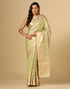 Light Green & Gold Silk Jacquard Saree | Leemboodi
