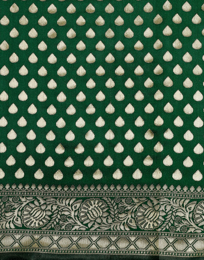 Green Banarasi Silk Saree | Leemboodi