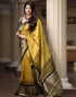 Mustard Yellow Banarasi Silk Saree | Leemboodi