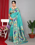 Turquoise Paithani Silk Saree | Leemboodi