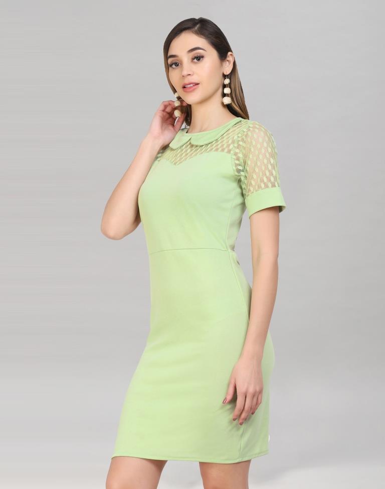 Green Knitted Bodycon Dress | Leemboodi