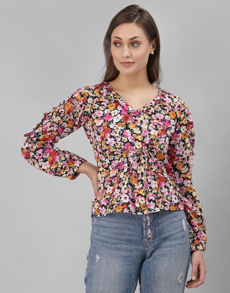 Multicolour Printed Top | Leemboodi