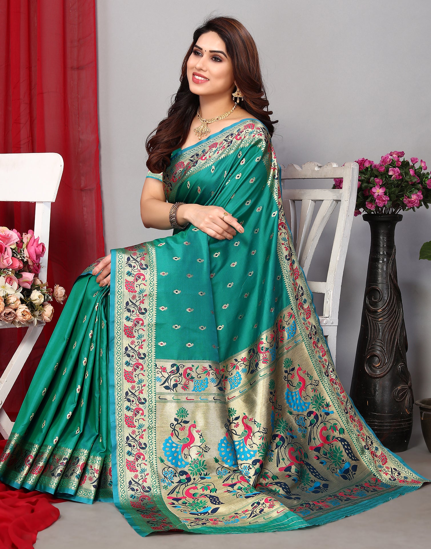 Festive Wear Viewing Paithani Silk Saree at Rs 1795 in Surat | ID:  23831863088