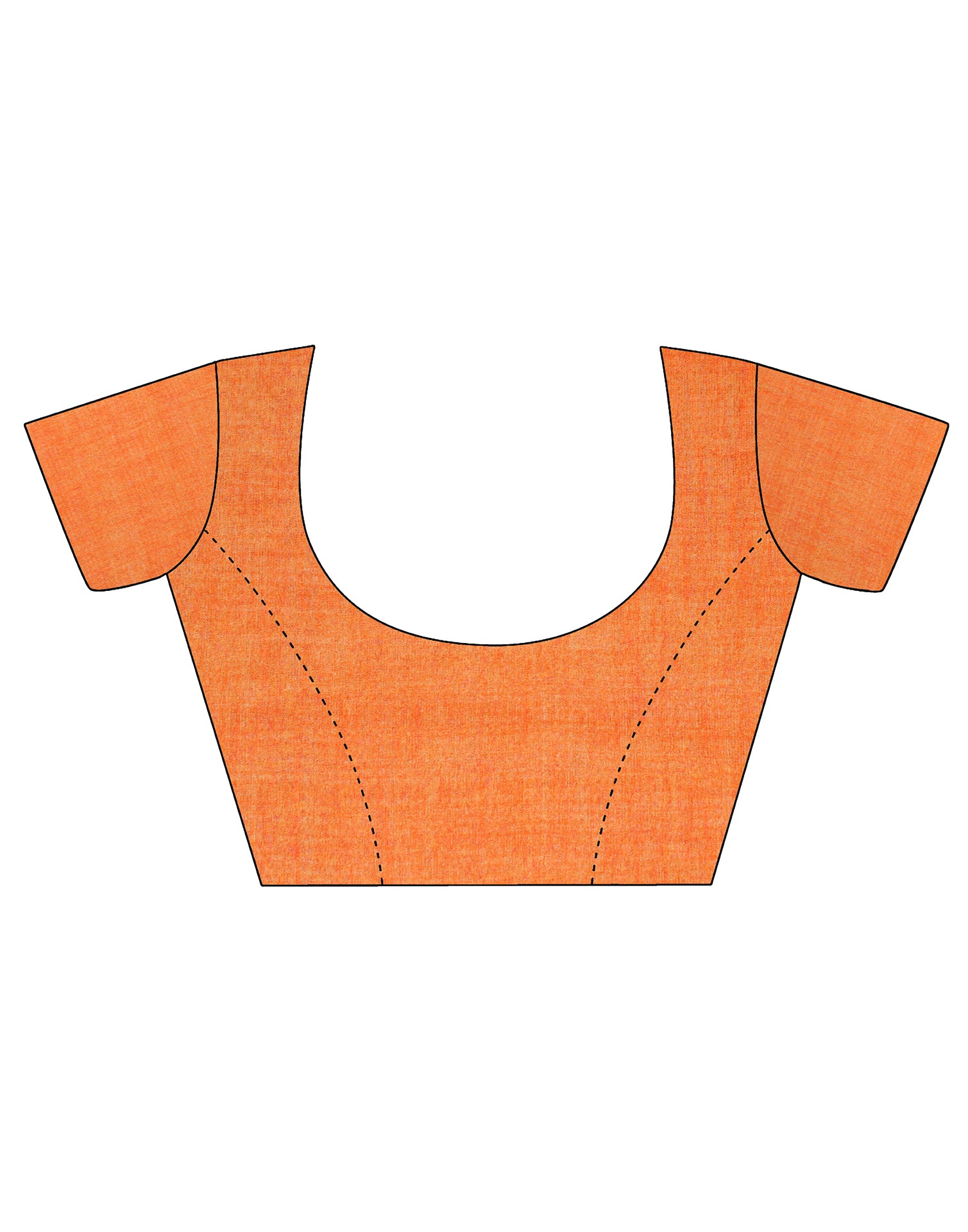 Light Orange Printed Chiffon Saree | Leemboodi