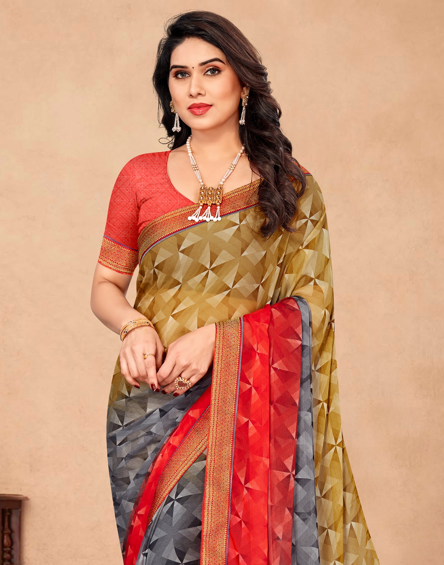 Buy Angel Chiffon Saree With Blouse Online In India At Discounted Prices