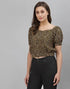 Brown Animal Printed Top | Leemboodi