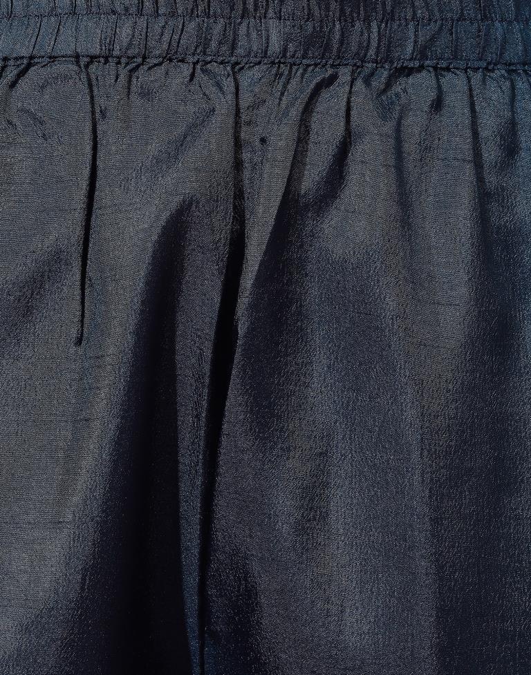 Dark Blue Kurti With Pant And Dupatta | Leemboodi