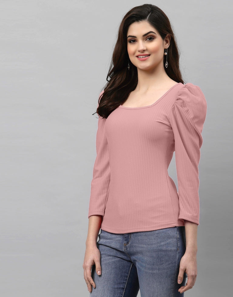 Light Pink Knitted Top | Leemboodi