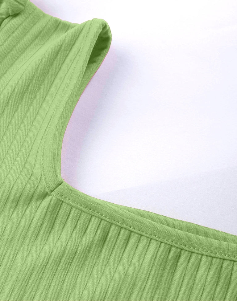 Pista Green Knitted Top | Leemboodi