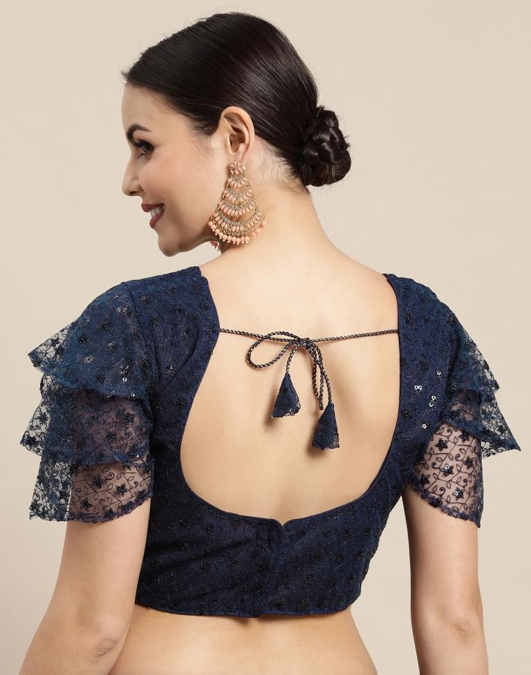 Navy blue blouse sales design