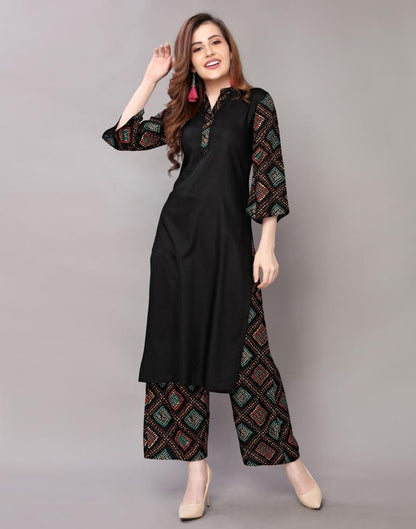 Maroon Printed Kurta Palazzo Set | Leemboodi