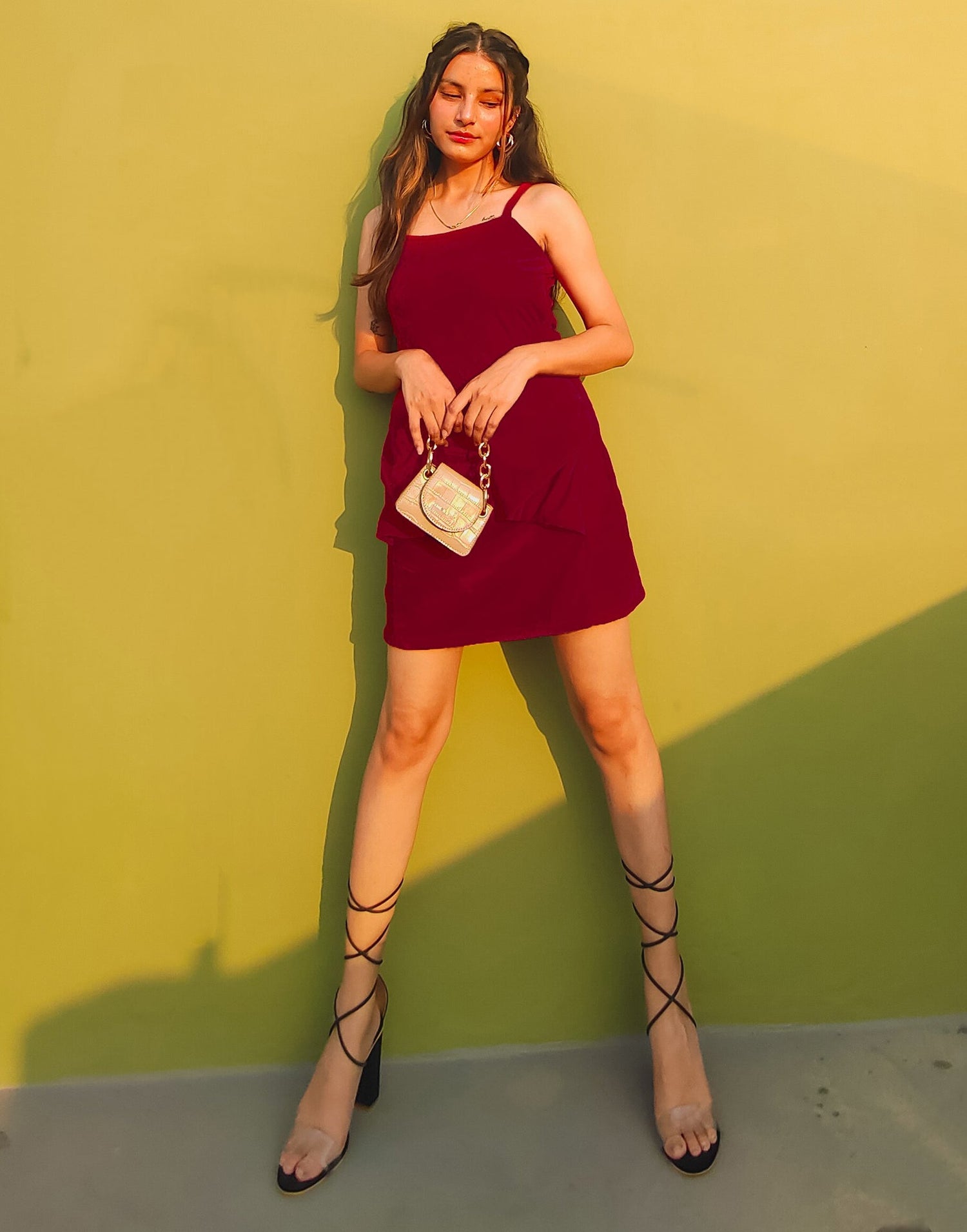 Red Velvet Dress | Leemboodi