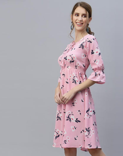 Baby Pink Floral Dress | Leemboodi
