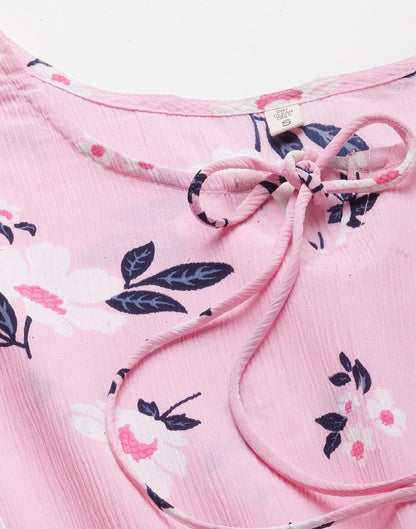 Baby Pink Floral Dress | Leemboodi