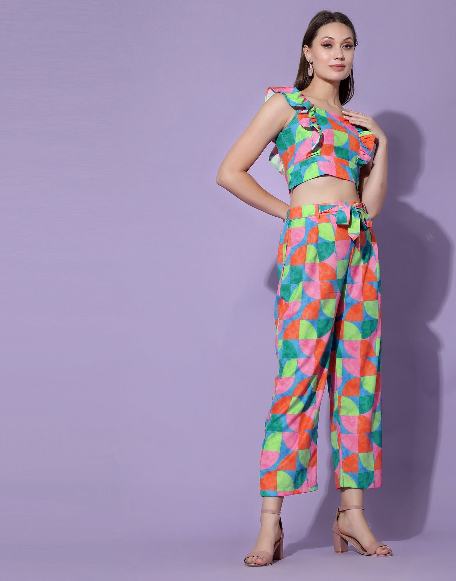 Multicolor Trendy Co-Ords Set | Leemboodi