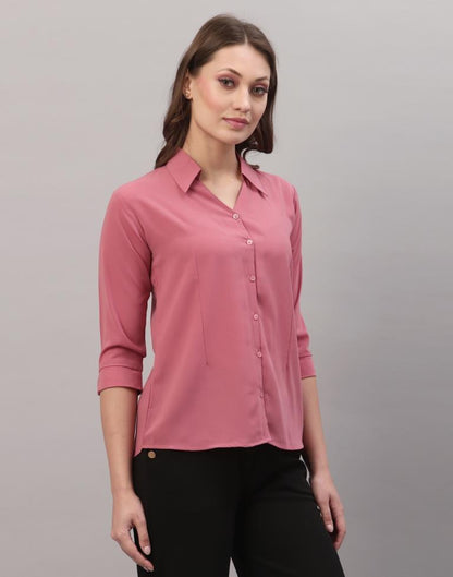 Blush Pink Casual Shirt | Leemboodi