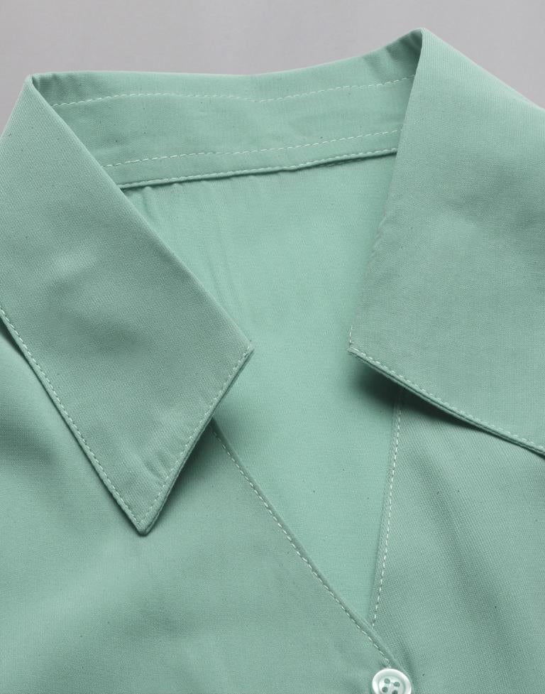 Mint Green Casual Shirt | Leemboodi