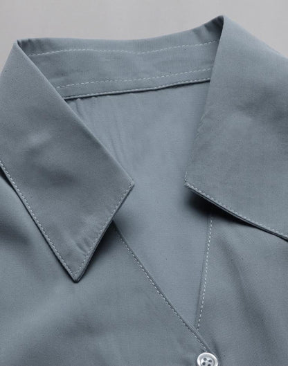 Grey Casual Shirt | Leemboodi