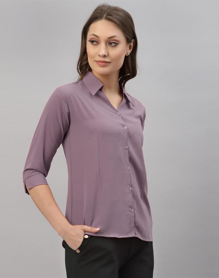 Lavender Casual Shirt | Leemboodi