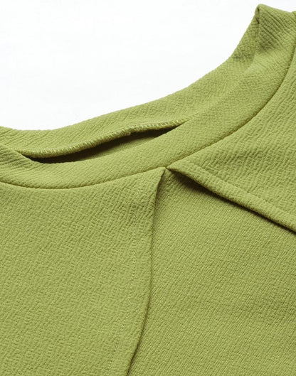 Olive Green Cut out Sleeve Bodycon Dress | Leemboodi
